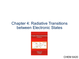 Lecture 4 Radiative Transitions between Electronic States